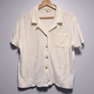 Gap Cotton Beach Terry Button Up Small